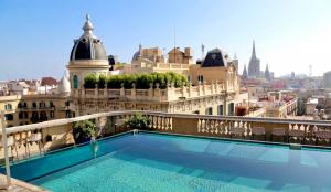 Gorgeous views from the rooftop of the Ohla Barcelona hotel
